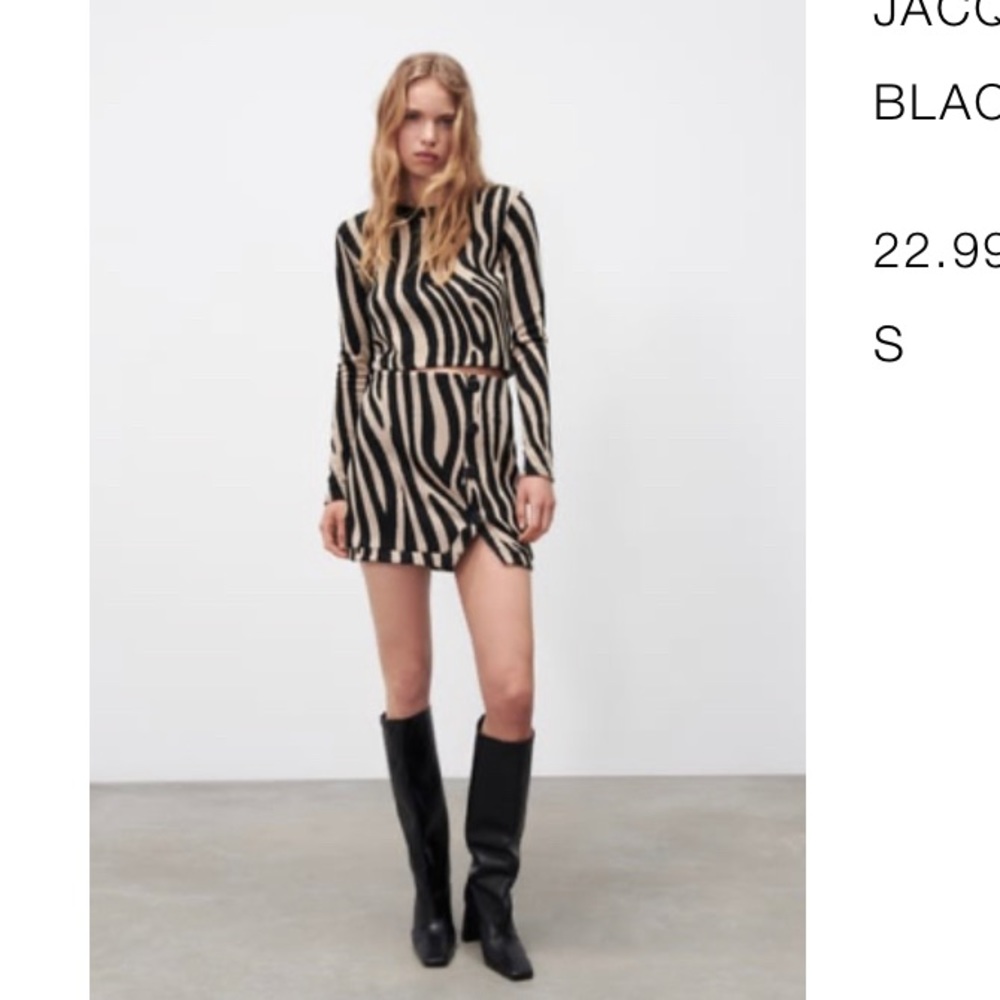 zara jacquard sweater